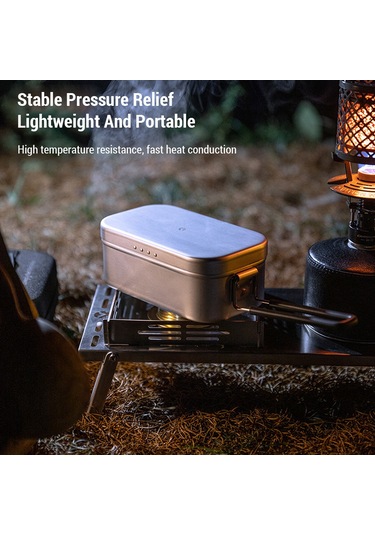 Kamp Öğle Yemeği Kutusu Katlanır Kolu Alüminyum Kamp Y25197w-l L Beyaz