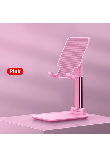 Pembe Vaorlo Taşınabilir Katlanabilir Telefon Tutucu Kaymaz Standı İphone 11 12pro Katlama Masa Tutucu Ipad Xiaomi Huawei Samsung Uyumlu Tablet