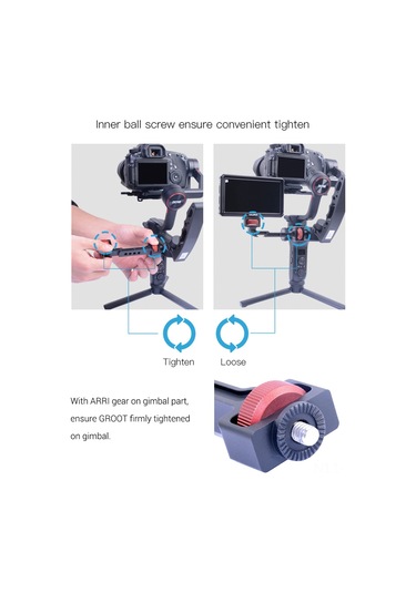 Geeroyoo Alüminyum Stabilizatör Dönme Kolu: Djı Ronin S/sc, Zhiyun Weebill S/lab/crane 3 Uyumlu, Monitör/led Işık Mikrofon Montajı