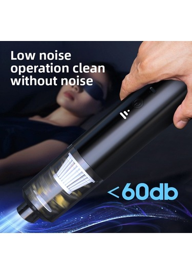 Araç İçi Küçük Yüksek Emişli Elektrikli Süpürge: Taşınabilir Şişirilebilir Çift İşlevli-beyaz