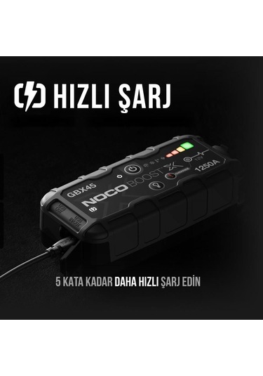Noco Gbx45 12v 1250amp Ultrasafe Lityum Akü Takviye + Powerbank + Led Lamba Fr Gbx45