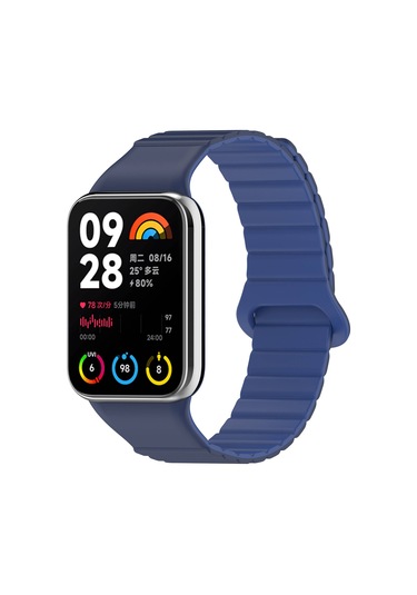 Effox Xiaomi Mi Band 8 Pro Silikon Kordon Krd-105 Strap Kayış-pembe-turuncu