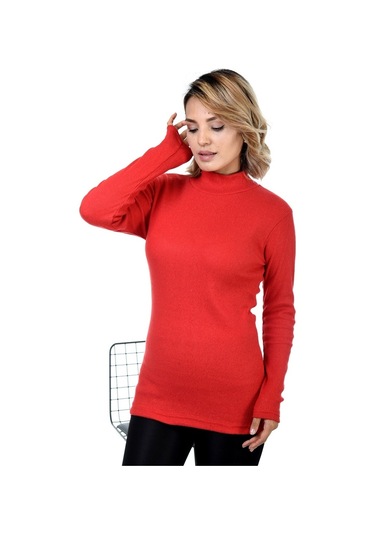 Belifanti Collection Kadın Yarım Balıkçı Yaka Kazak