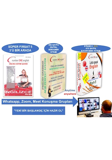 E - Gramer Kitabı + C1-ekonuşma Rehberi - Online Eğitim + Konuşma Grubu