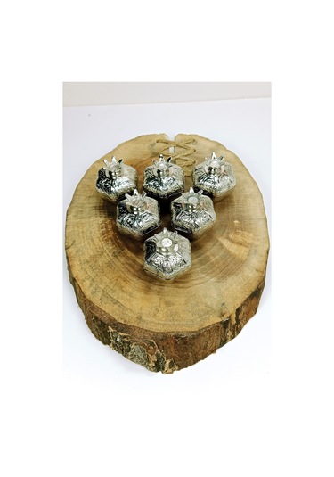 6 Lı Mini Eskitme Osmanlı Temalı Açık Renk Nar Lokumluk Sunum Diğer