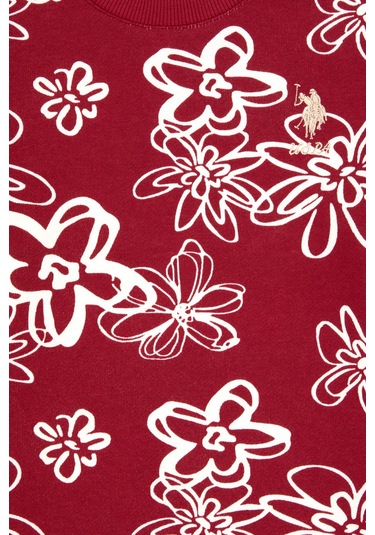 U.s. Polo Assn. Kız Çocuk Sweatshirt 50317957-vr104 Koyu Frambuaz/dark Raspberry