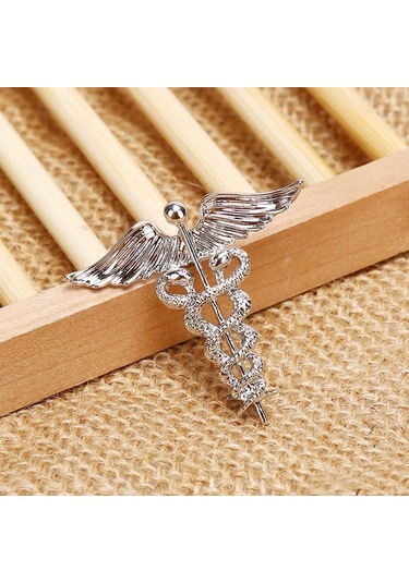 Moda Retro Melek Kanatları Erkek Rozet İğnesi Yılan Broşlar Yaka Madalyası Dekorasyonu Gümüş