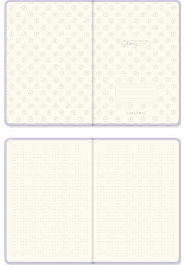 A5 Bullet Journal Noktalı Defter 140 Gr. 80 Yaprak Lavender Mist Lila