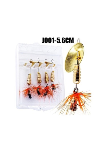 Spinner Balıkçılık Yemler 5 Adet Metal Balıkçılık Lures Yem Bas Alabalık Somon Sert Metal Kaşık Yemler Kiti - Joo3-6cm