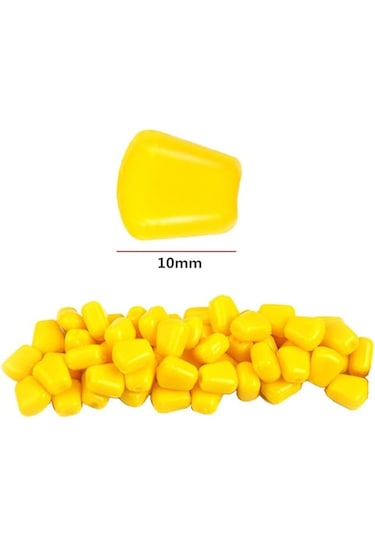 10 X 1 Cm Silikon Yumuşak Sarı Mısır Suni Balık Olta Yemi