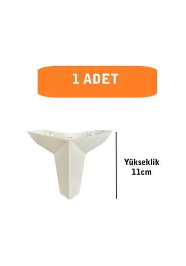 Homdep Kanepe Koltuk Tv Ünitesi Konsol Yükseltme Loft Model Plastik Ayak 11 Cm Beyaz Renk 1 Adet Beyaz