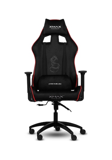 Rio Pus Balerion Terletmez Kadife Kumaş Siyah Gaming Oyuncu Koltuğu -7 Siyah