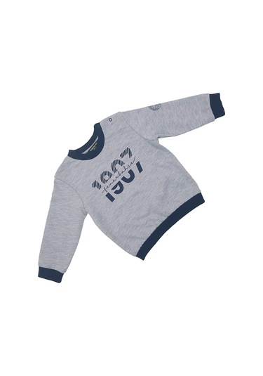 Fenerbahçe Lisanslı Uzun Kol Lacivert Bebek 1907 Sweat Gri