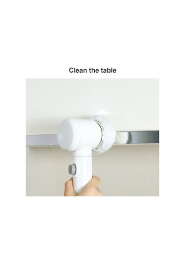 Hombey Usb Şarjlı 3'ü 1 Toplumlu Mutfak Temizlik Fırçası Seti - Esnek Kullanım, Duvar Takma Opsiyonu, Çeşitli Yüzeyler İçin