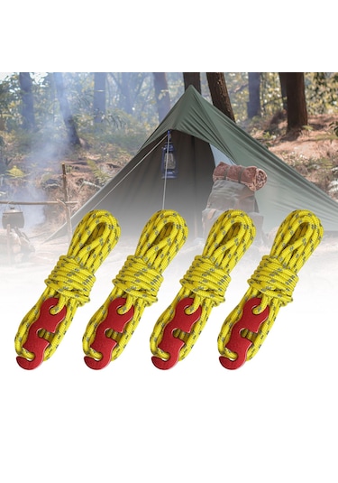 Suntek 4x Kamp Çadır Kordonları Yürüyüş Piknik Sarı Sarı