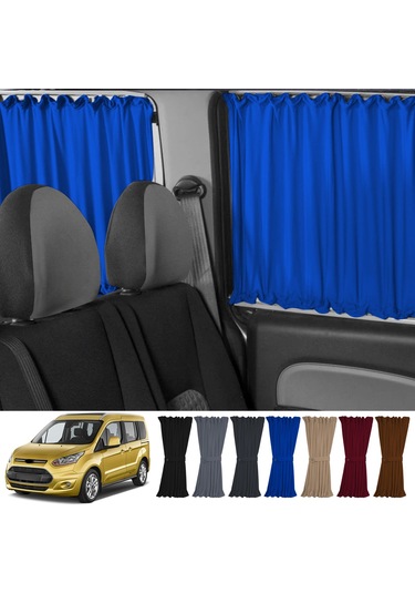 Pandami Ford Connect 1.nesil 2002-2013 Uyumlu Mavi Raylı Oto Perde Takımı