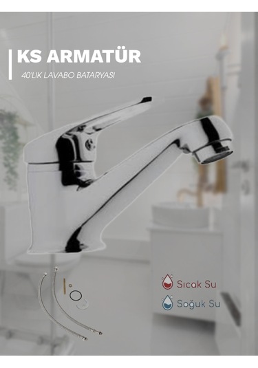 Kevser 40 Lık Lavoba Krom - Parlak