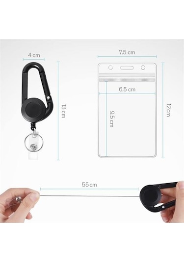 Teleskopik Karabina Anahtarlık 5224 Çok Renkli