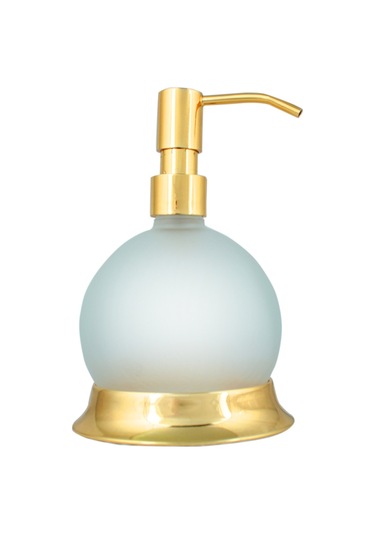 Fkn Altın Buzlu Camlı Tombik Sıvı Sabunluk