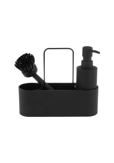 Homyl Depolama Çok Fonksiyonlu Sabun Şişesi Tepsisi Ile Siyah Diğer