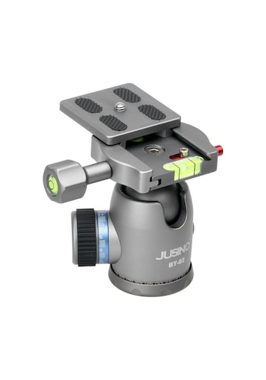 Jusino Bt-02 Profesyonel Tripod Kafası Aluminyum Gümüş Renk