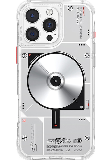 İphone Uyumlu 16 Pro Max Kılıf Magsafe Özellikli Disk Desenli Airbag Tasarımlı Skinarma Nova Kapak Şeffaf