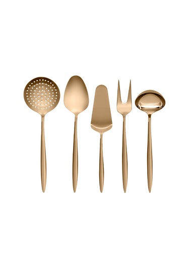 Hisar Mercury 5 Parça Servis Seti Titanyum Bronz