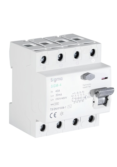 4x40a 300ma Kaçak Akım Rölesi 4 Kutuplu 40 Amper