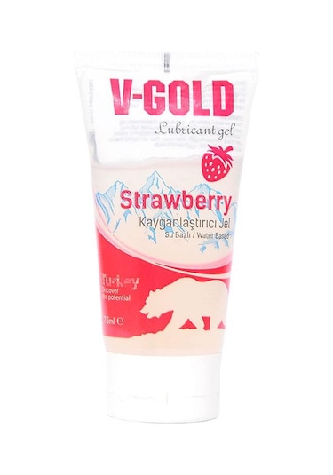 V-Gold Su Bazlı Kayganlaştırıcı Jel Çilek Aromalı 75 ML