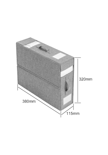 Ximistore9 Katlanabilir Çarşaf Ve Nevresim Saklama Kutusu, Fermuarlı Ve Dayanıklı Kumaş, Yatak Örtüsü Ve Battaniye Düzenleyici, Siyah Siyah