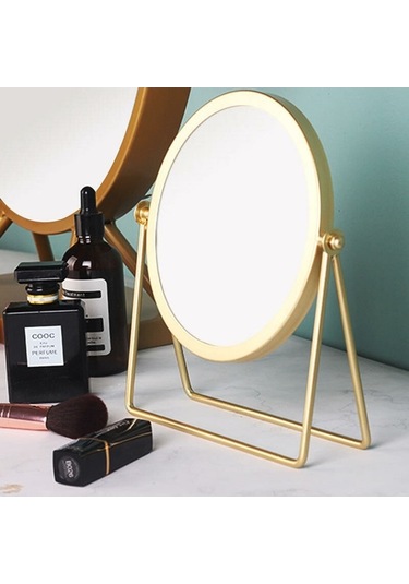 Bloomnest Serbest Duran Büyüteçli Ayna, Altın, Yüksek Kaliteli