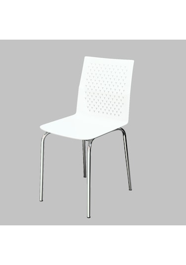 Casella Roy Plastik Sandalye Metal Krom Ayak Mutfak Salon Çalışma