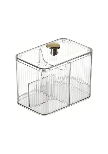 Xuweiwei Transparent Üç Bölmeli Kozmetik Saklama Dispanseri Multifonksiyonel Organizer Şeffaf