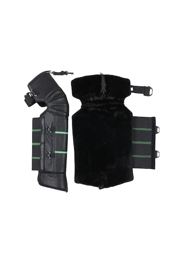 Motosiklet Bacak Koruyucu Deri Reflektörlü Soğuktan Korumalı Suya Dayanıklı Motor Bacak Koruyucu Siyah