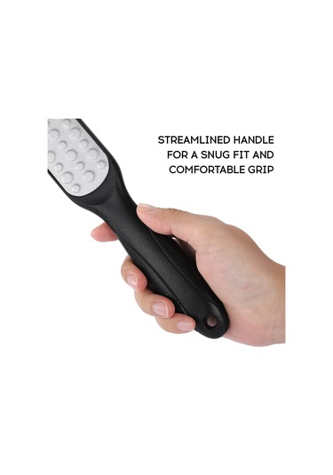 Hangfox Ev İçi Çift Uçlu Ayak Ölü Deri Silici - Paslanmaz Çelik 430 Koyu Renkli Aşınma Direnciyle Kuru Cilt Ve Kuru Deriyi Temizleyen Pedikür Aleti