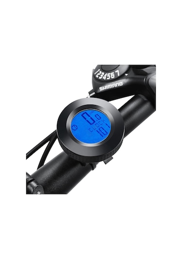 Kablosuz Bisiklet Km Hız Göstergesi Sayacı Su Geçirmez Lcd 4 Renk Yuvarlak Ekranlı Led Kilometre Saati Siyah