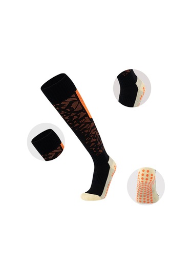 Suntek Futbol Çorabı Diz Yüksek Uzun Tüp Siyah-ve-turuncu Siyah Ve Turuncu Çok Renkli