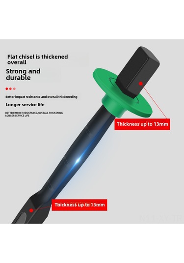 Shineyee Endüstriyel Sınıf Krom Vanadyum Çelik Bıçaklı, Sert Malzemeler İçin Kesici, 10" Siyah Oksit Flit Oyma Aleti