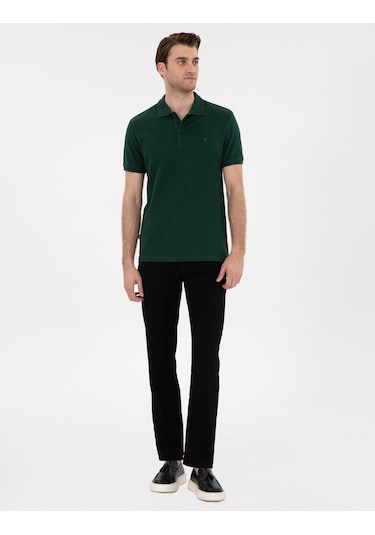 Pierre Cardin Erkek Koyu Yeşil Tişört Basic 50306448-vr079 Koyu Yeşil