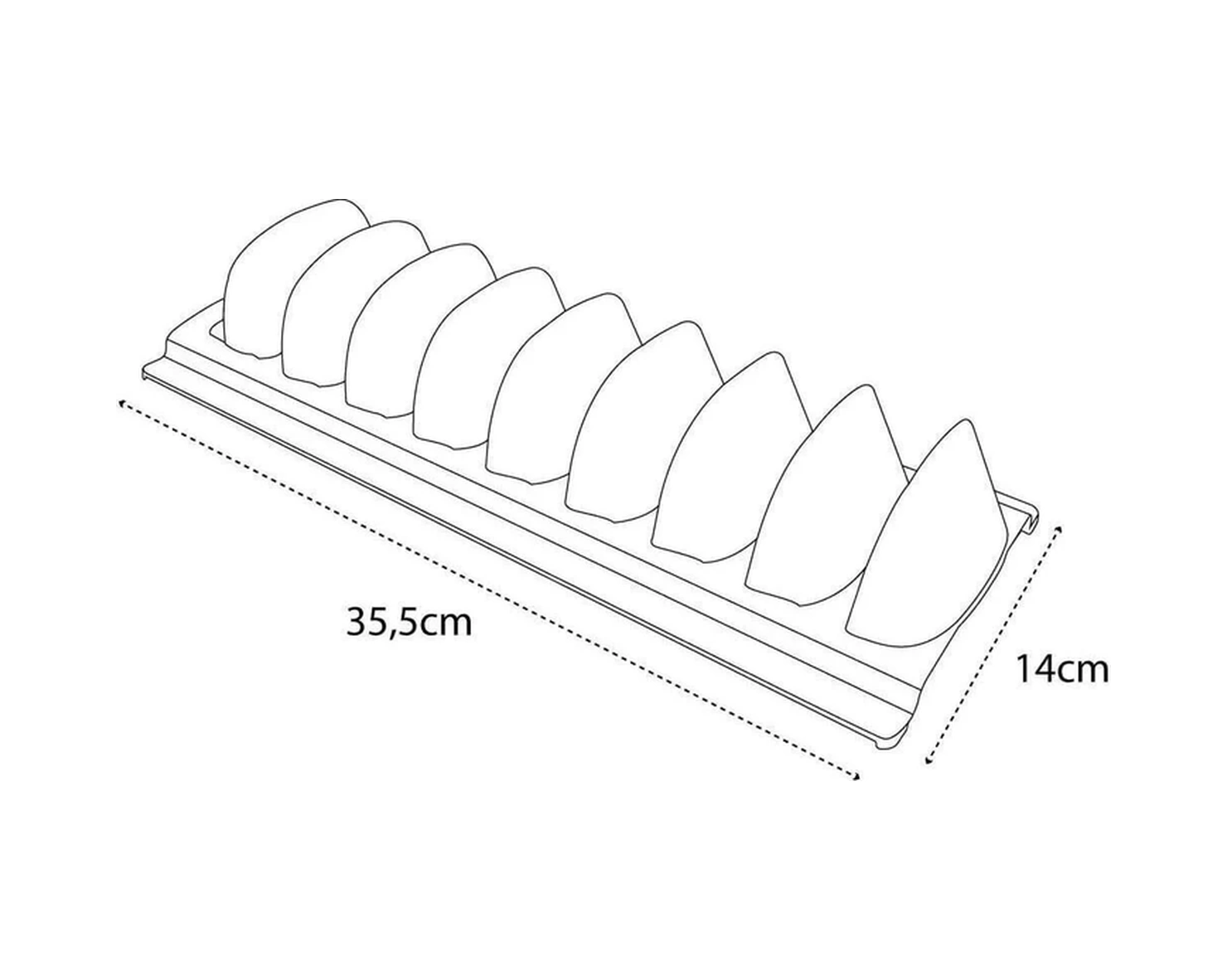 İronika Mikrofiber Bulaşık Kurutma Matı Ve 8 Bölmeli Tabaklık Bulaşıklık Set Beyaz - Mavi