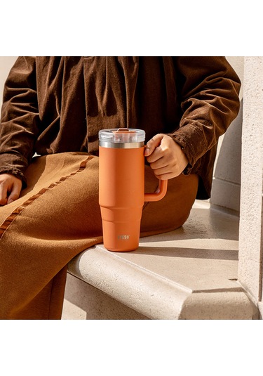 Tyeso Qq Termos Sızdırmaz Pipetli Çift Duvarlı Vakumlu 900ml TS-8866MR Mor