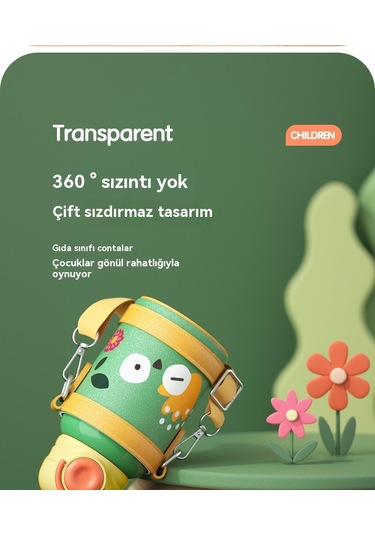 Aurora Çocuk Termos Badağıpaslanmaz Çelik Suısıcısısısısısısıstani Anti-fallörenci Su Bardağı Yeşil