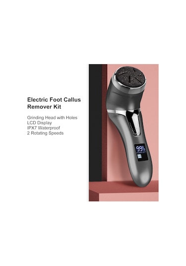 Moveevo Elektrikli Ayak Nasır Temizleme Seti Taşınabilir Ayak Törpüsü Pedikür Aletleri 3 Öğütme Başlığı 2 Hızlı Ipx7