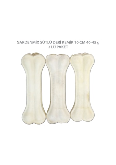 Gardenmix Sütlü Deri Kemik 10 Cm 40-45 G3 Lü Paket