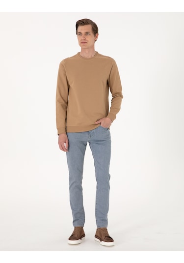 Pierre Cardin Erkek Açık Kahverengi Sweatshirt 50314054-vr002 Açık Kahverengi