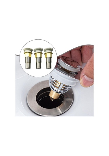 Suntek 3 Parça Lavabo Gider Tıkacı Silikon Conta Sağlam Stil B