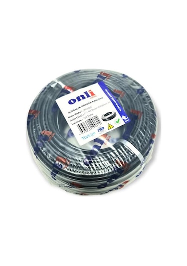 Onli 2+1 0.50mm 100Metre Dış Ortam CCTV Kamera Kablosu Siyah