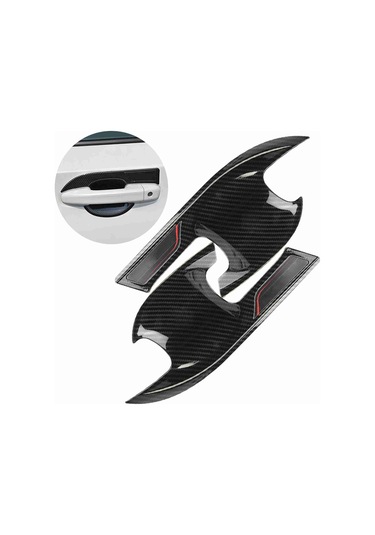 Shineyee Honda Accord 2018 10. Nesil Kapı Kolu Kapağı 4'lü Set - Karbon Desenli Abs Malzeme - Dayanıklı Ve Zırhlayıcı Dekoratif Aksesuar