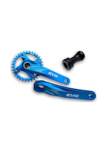 Evo Pioneer 34t Mavi Hollowtech Göbek Tek Yaprak Aynakol Mavi