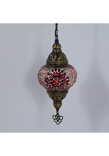 Dekoratif KARALP MOZAİK LAMBA TEKLİ SARKIT FENER